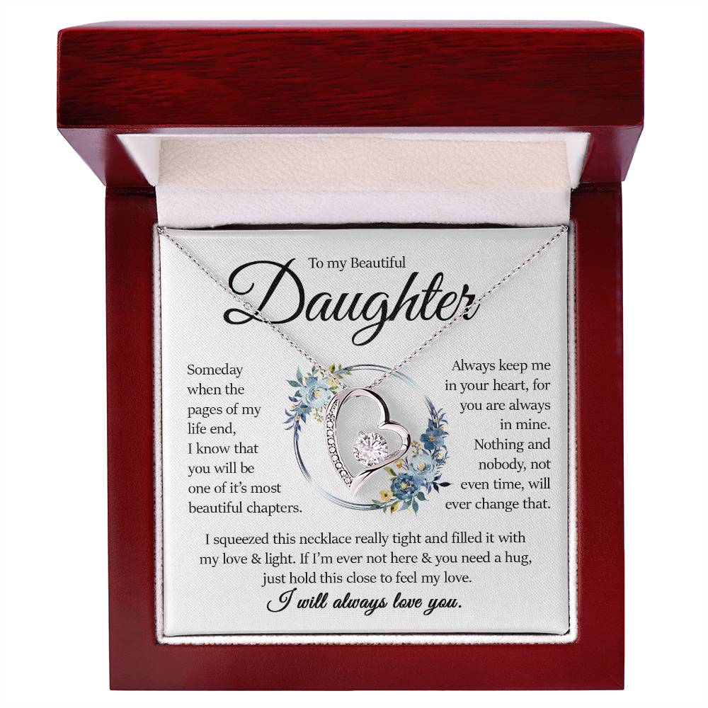 Forever Heart Necklace, Daughter Gift