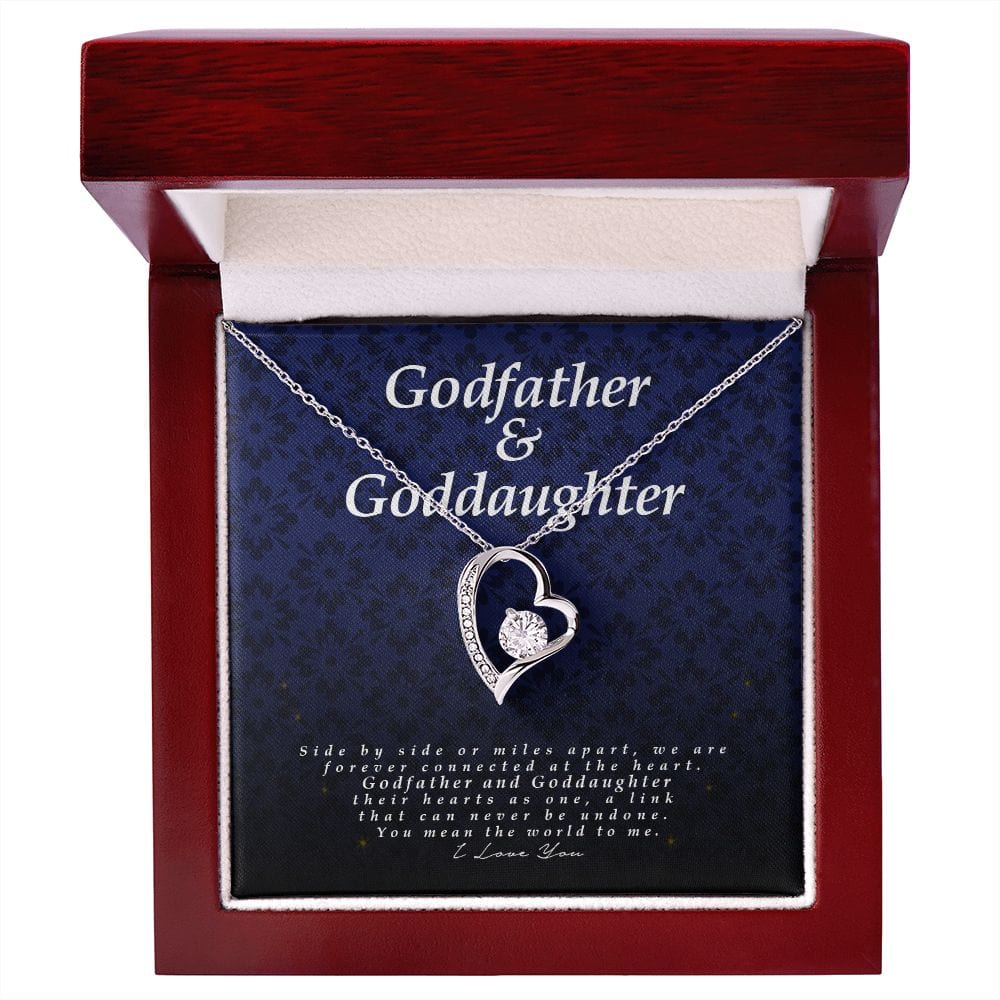 Goddaughter Gift from Godfather, Forever Heart Necklace