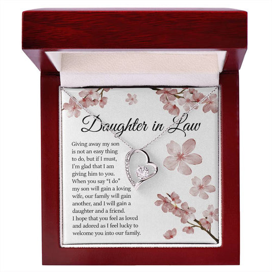 Daughter In Law, Forever Heart Necklace