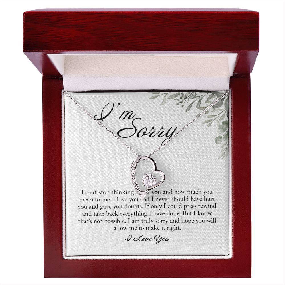 I'm Sorry Gift, Forever Heart Necklace