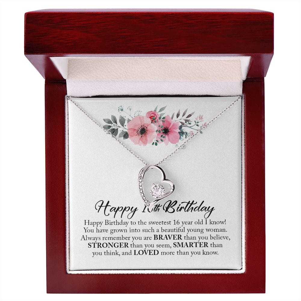 Happy 16th Birthday, Forever Heart Necklace