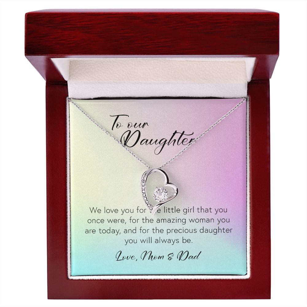 To Our Daughter, Forever Heart Necklace