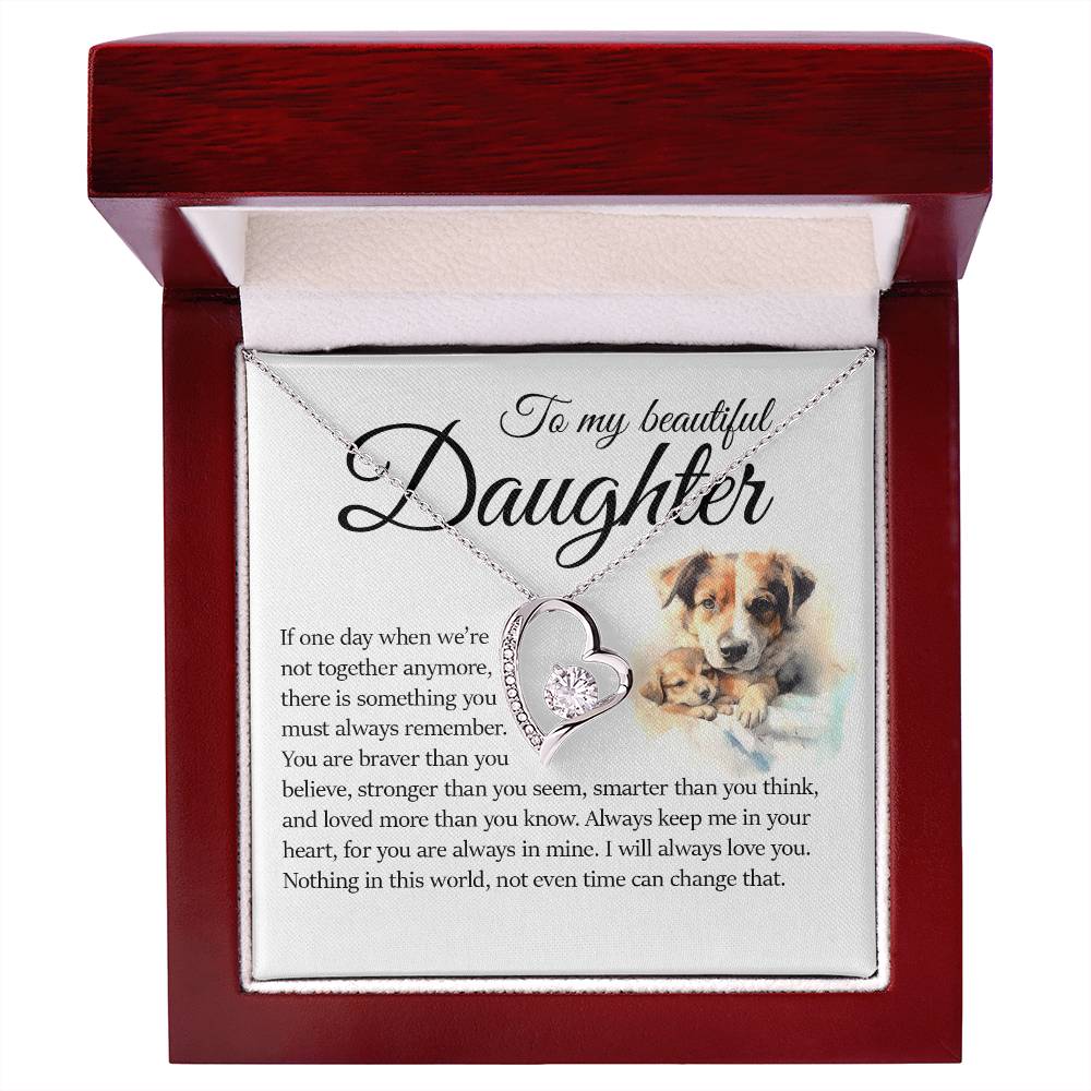 Forever Heart Necklace, Daughter Gift