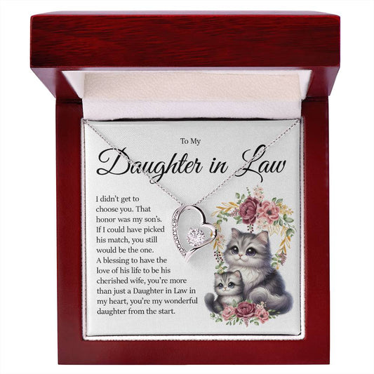 Daughter In Law, Forever Heart Necklace