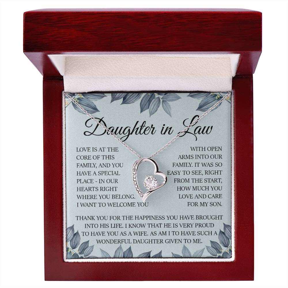 Daughter In Law, Forever Heart Necklace