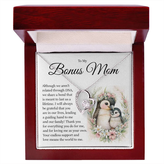 To My Bonus Mom, Forever Love Necklace