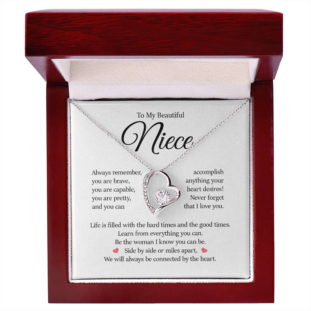 Forever Heart Necklace, Niece Gift