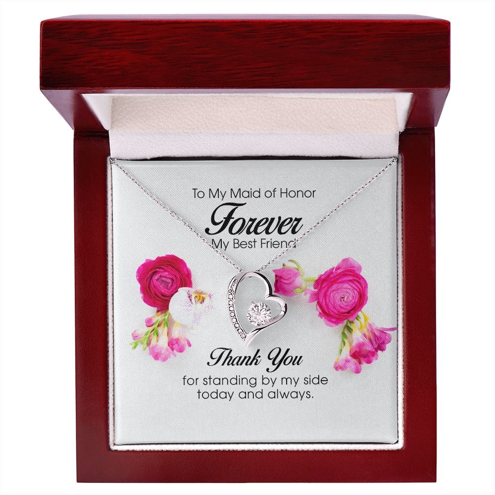 To My Maid of Honor, Forever Heart Necklace