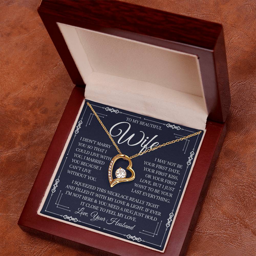 To My Beautiful Wife, Forever Love Necklace