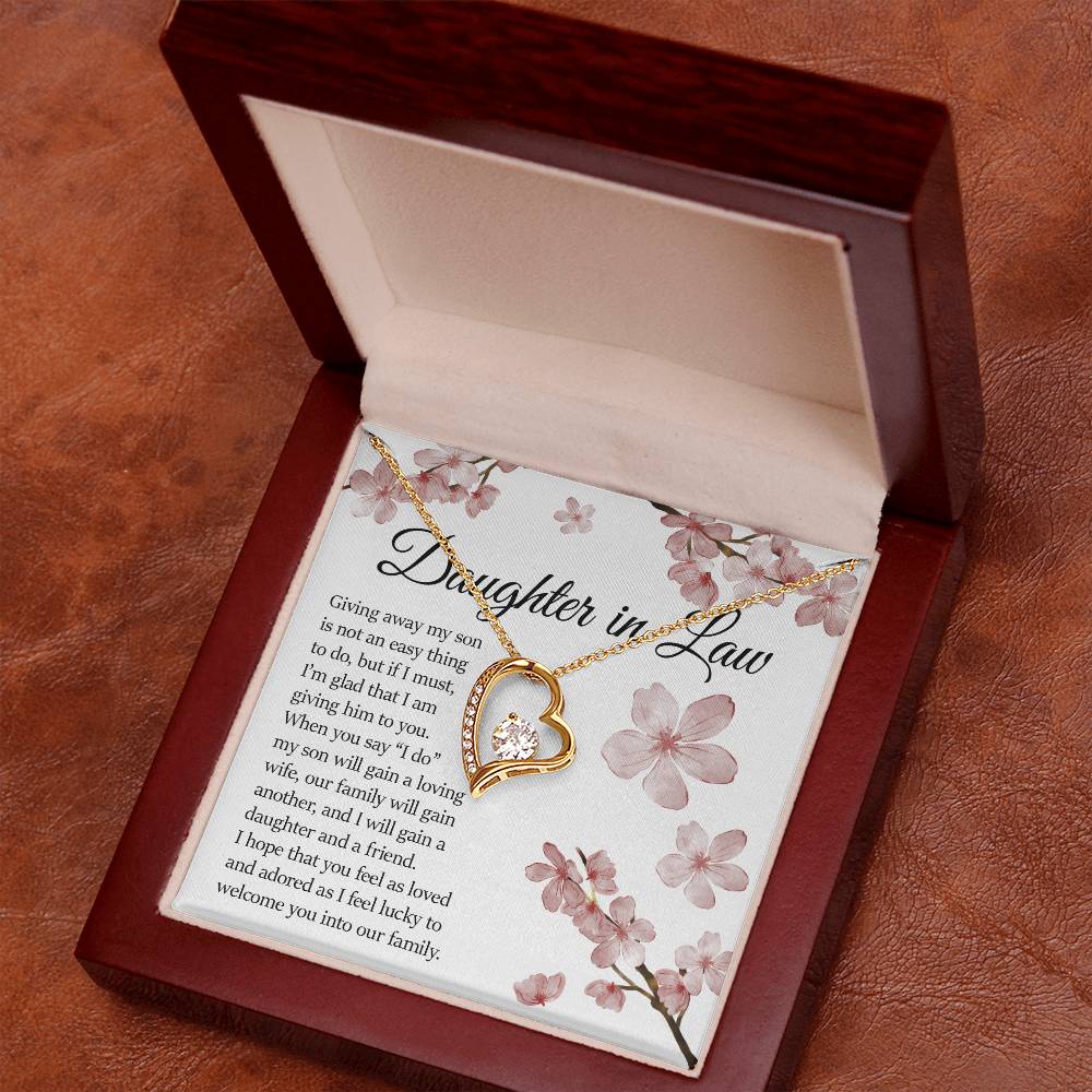 Daughter In Law, Forever Heart Necklace