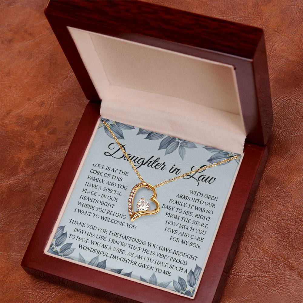 Daughter In Law, Forever Heart Necklace
