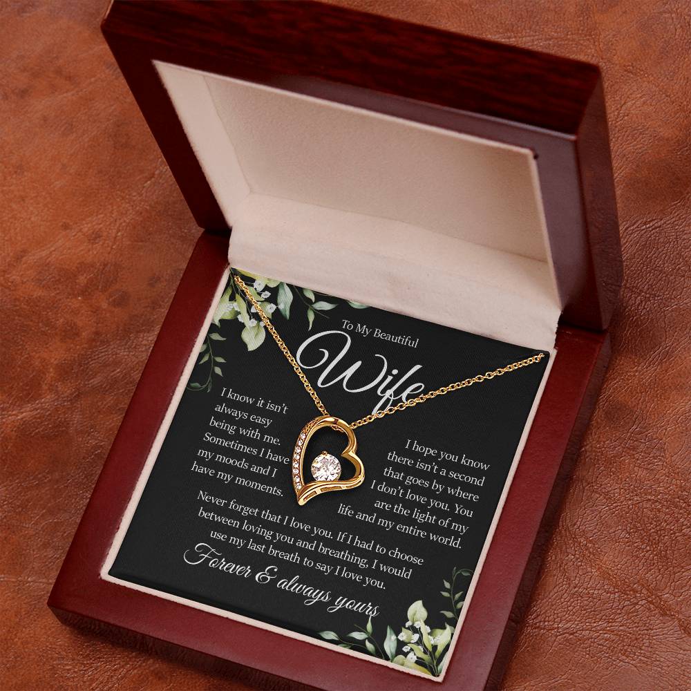 To My Beautiful Wife, Forever Love Necklace