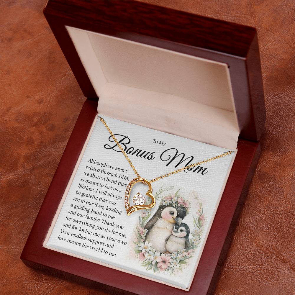 To My Bonus Mom, Forever Love Necklace