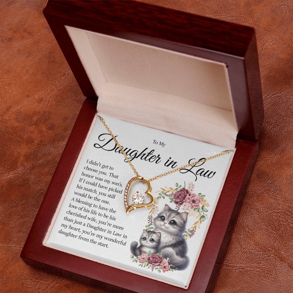 Daughter In Law, Forever Heart Necklace