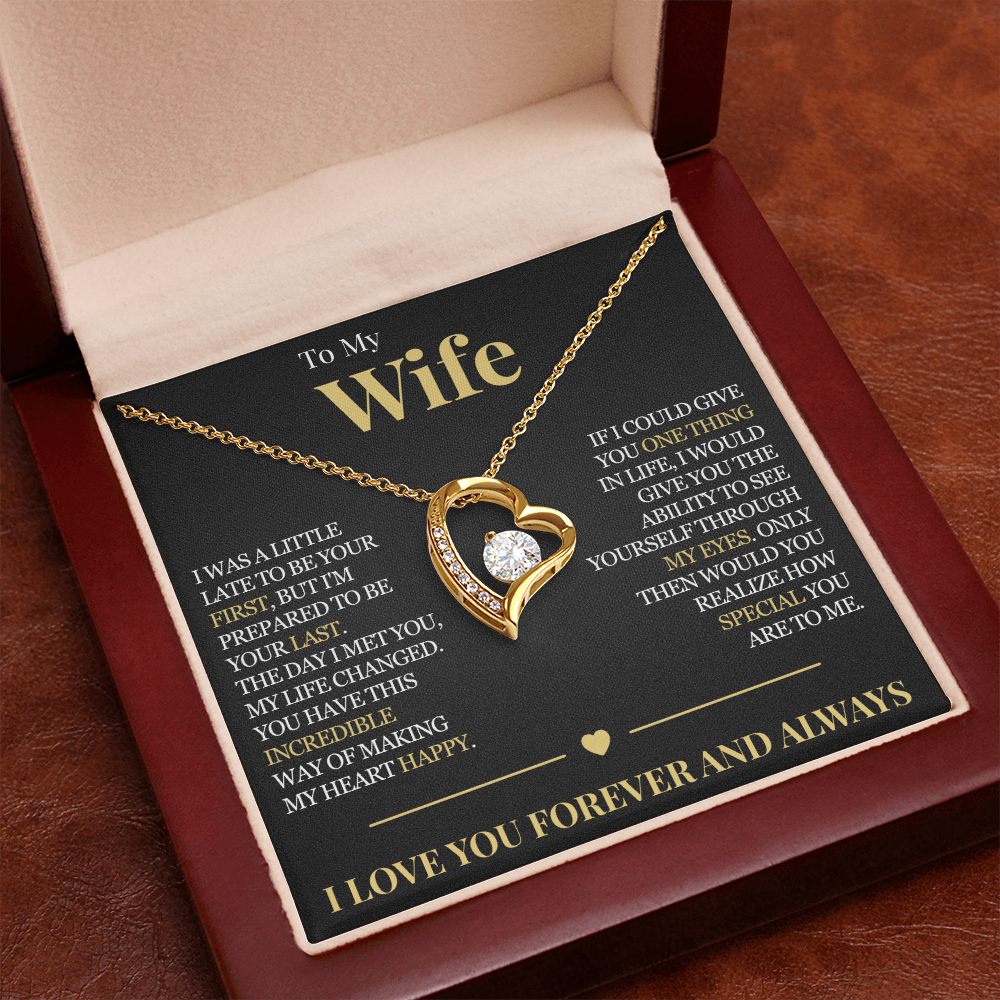 Forever Love Necklace - To My Wife "My Life Changed"