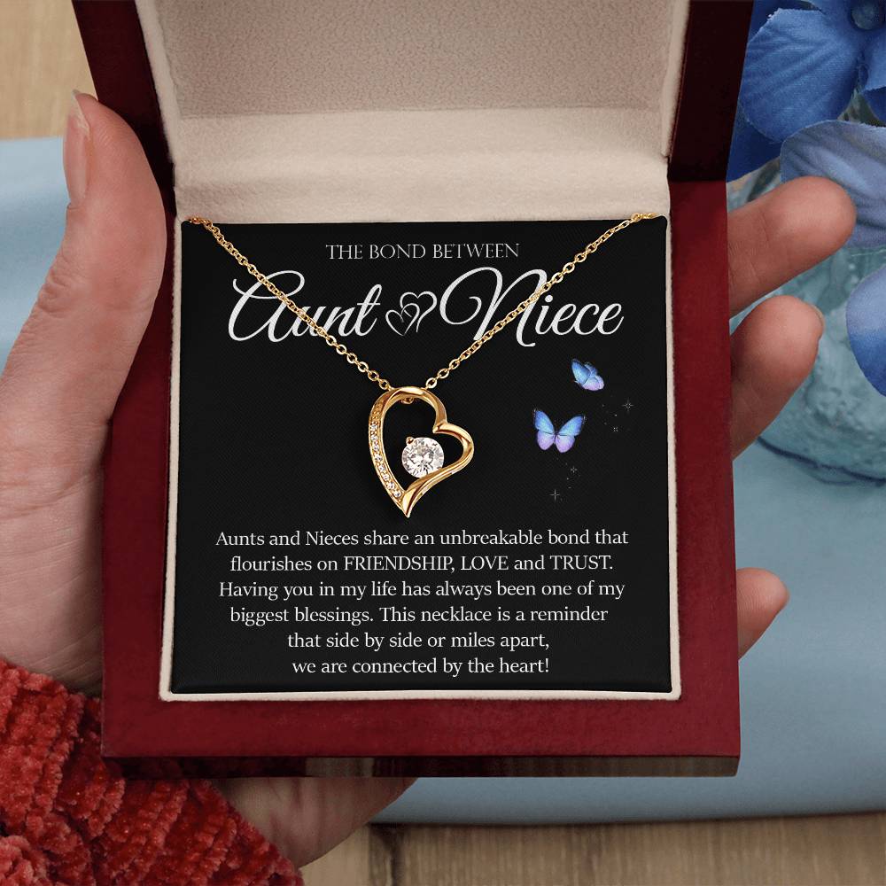 Forever Heart Necklace, Aunt and Niece Gift