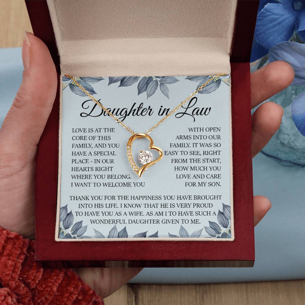 Daughter In Law, Forever Heart Necklace