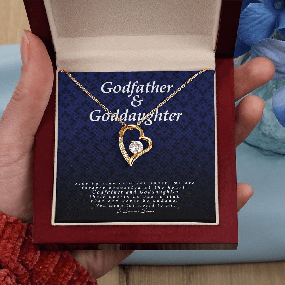 Goddaughter Gift from Godfather, Forever Heart Necklace