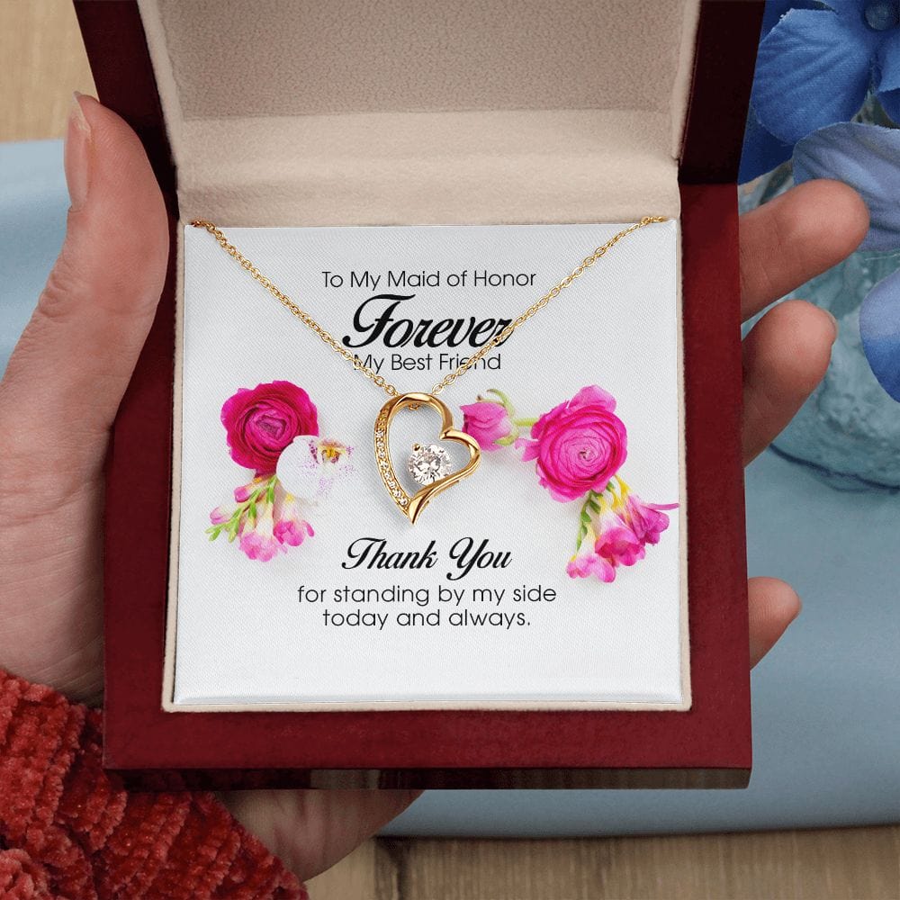 To My Maid of Honor, Forever Heart Necklace
