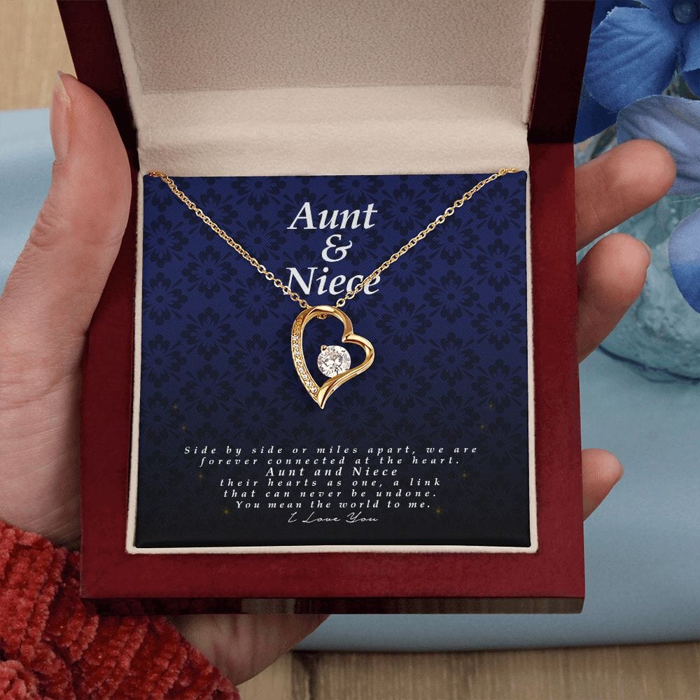 Aunt and Niece Gift, Forever Heart Necklace