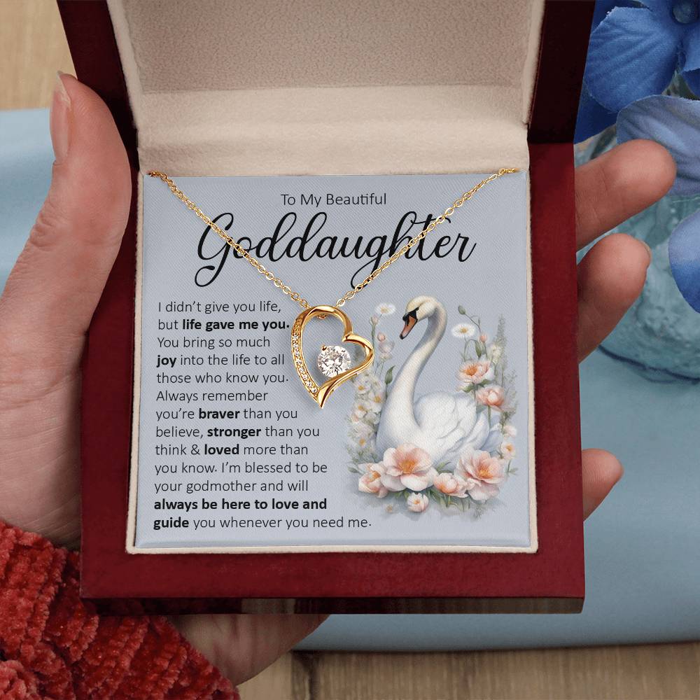 Forever Heart Necklace, Goddaughter Gift