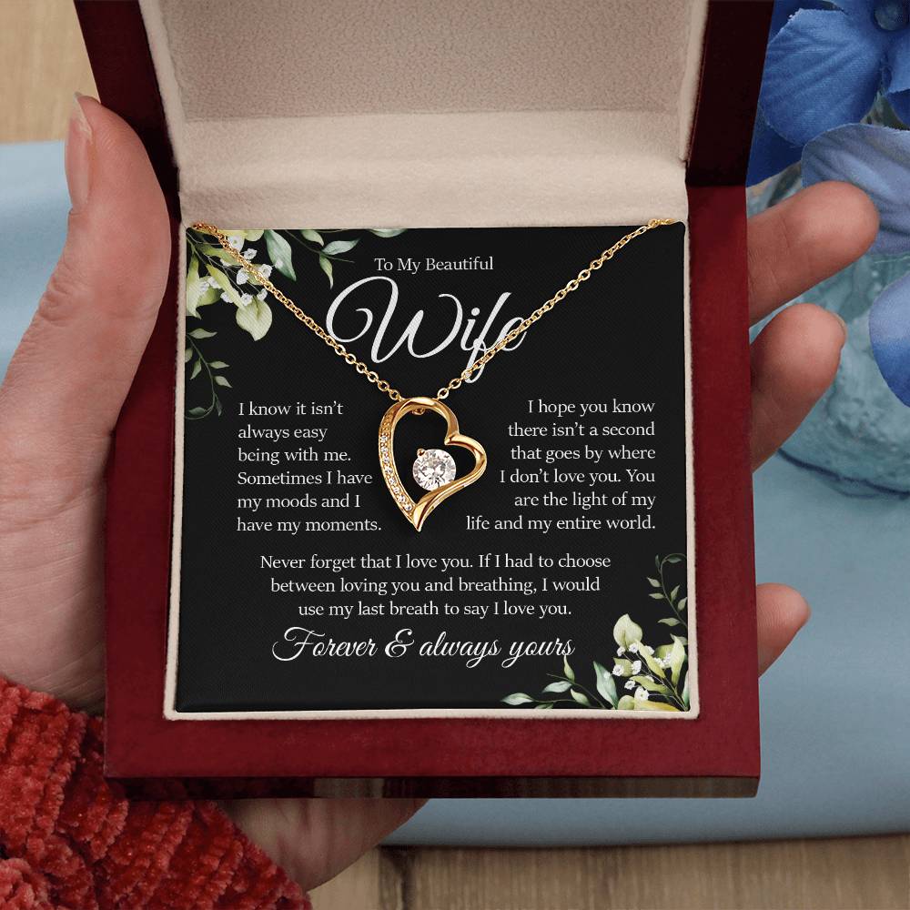 To My Beautiful Wife, Forever Love Necklace