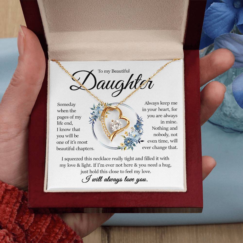Forever Heart Necklace, Daughter Gift