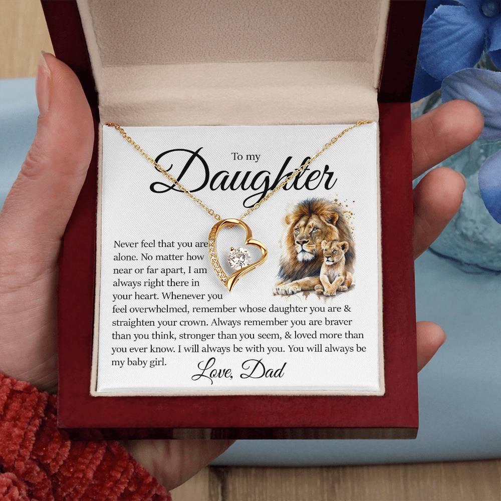 Forever Heart Necklace, Daughter Gift