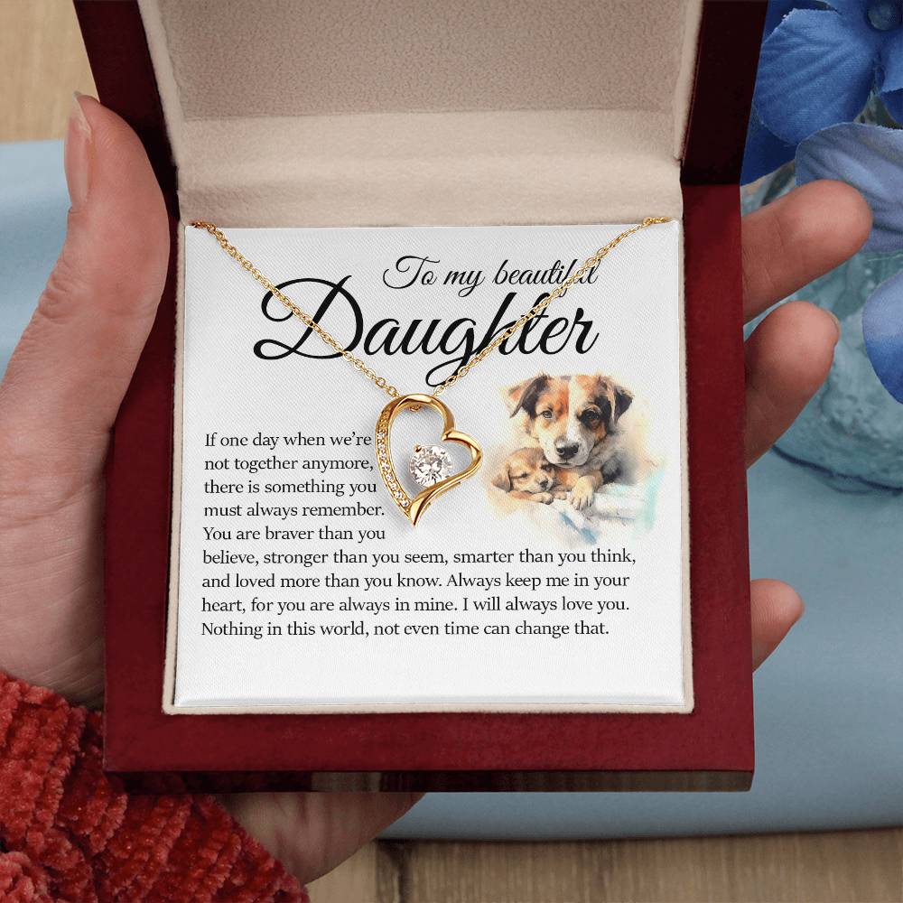 Forever Heart Necklace, Daughter Gift