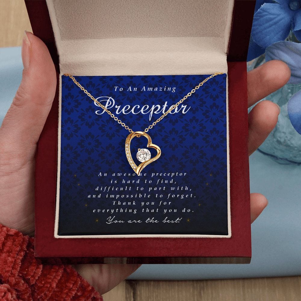 To an Amazing Preceptor, Forever Heart Necklace, Preceptor Gift