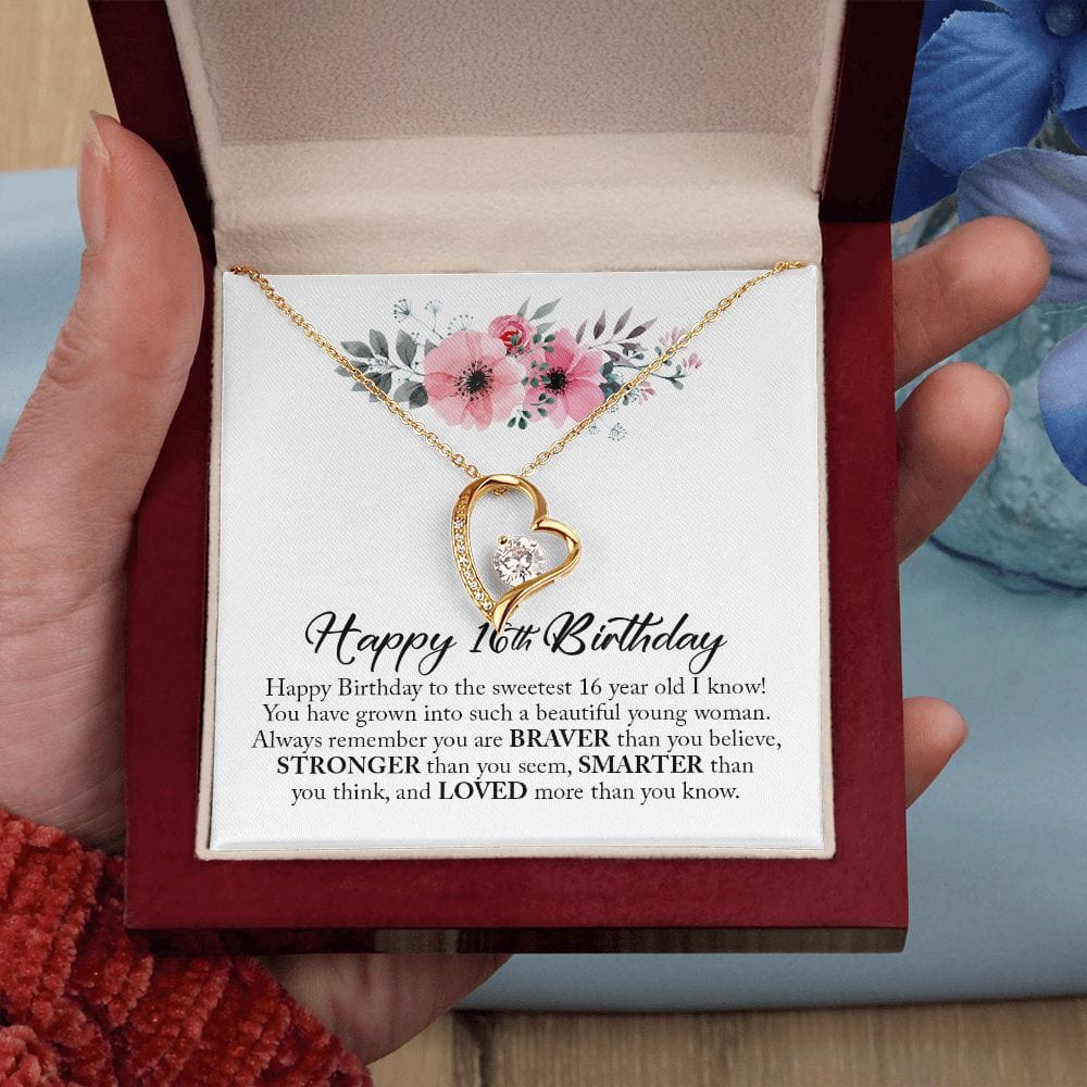 Happy 16th Birthday, Forever Heart Necklace