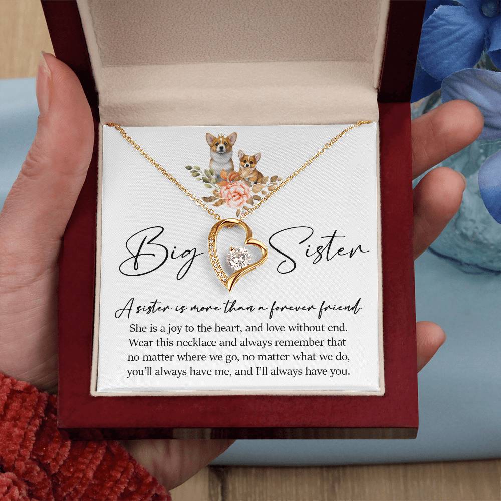 Forever Heart Necklace, Big Sister Gift