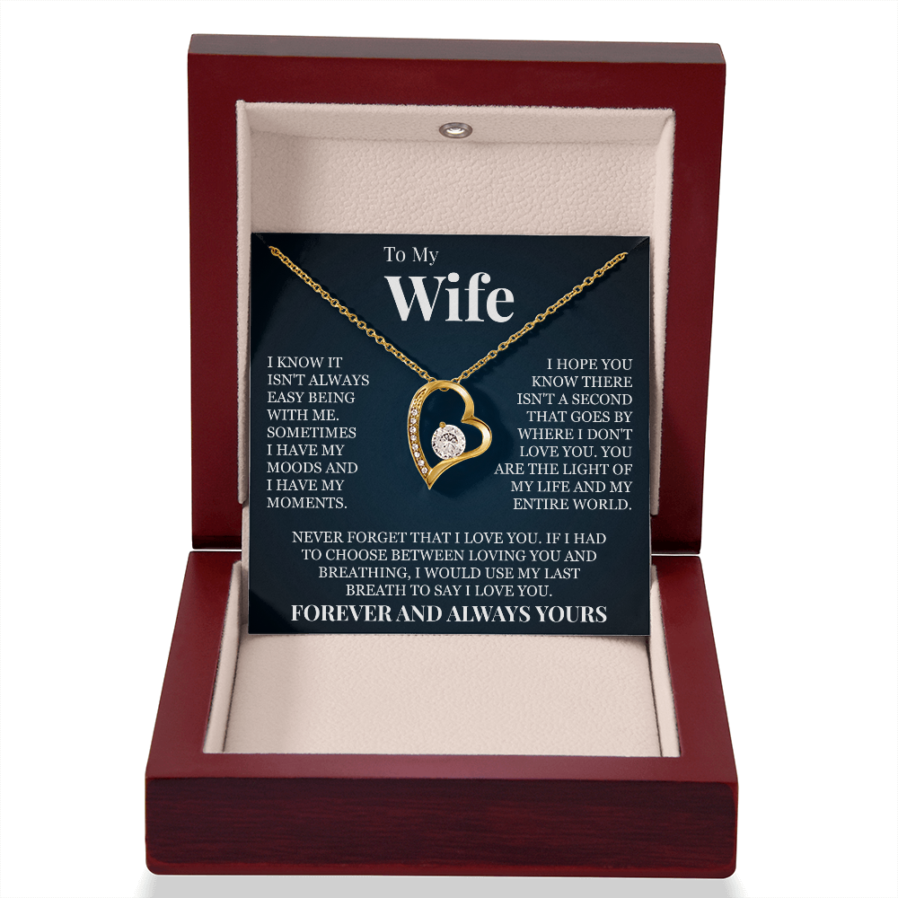Forever Love Necklace - To My Wife "Forever and Always Yours"