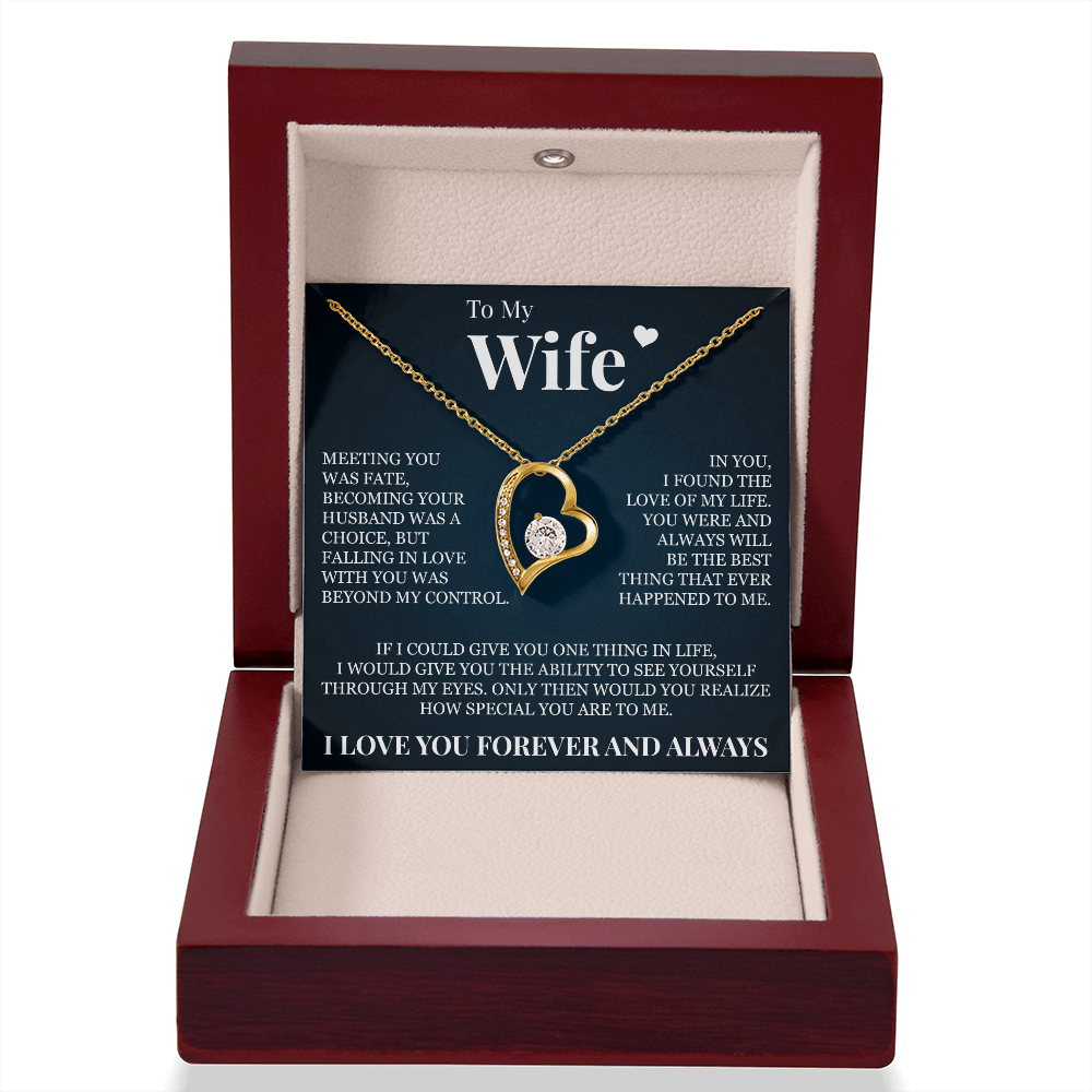 Forever Love Necklace - To My Wife - "Meeting You Was Fate"