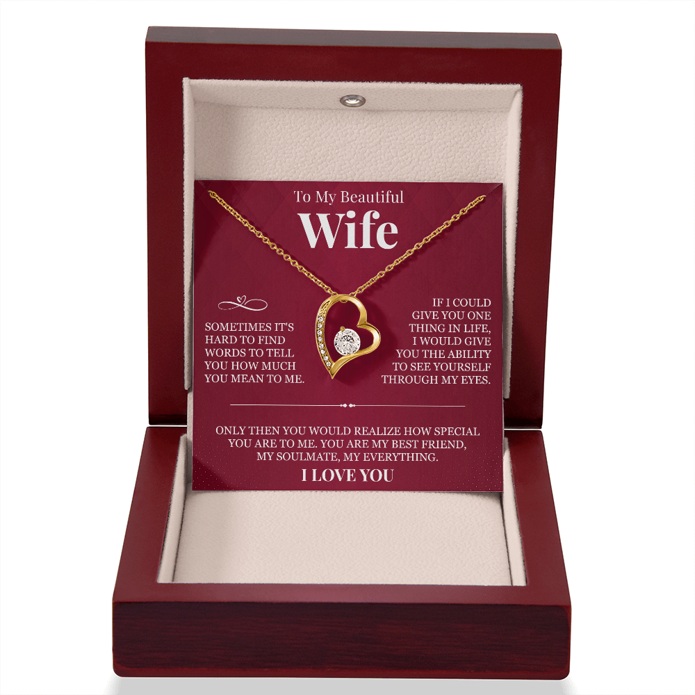 Forever Love Necklace - To My Beautiful Wife "You Are My Best Friend"