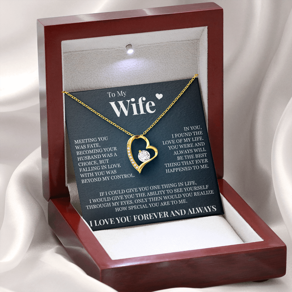 Forever Love Necklace - To My Wife - "Meeting You Was Fate"