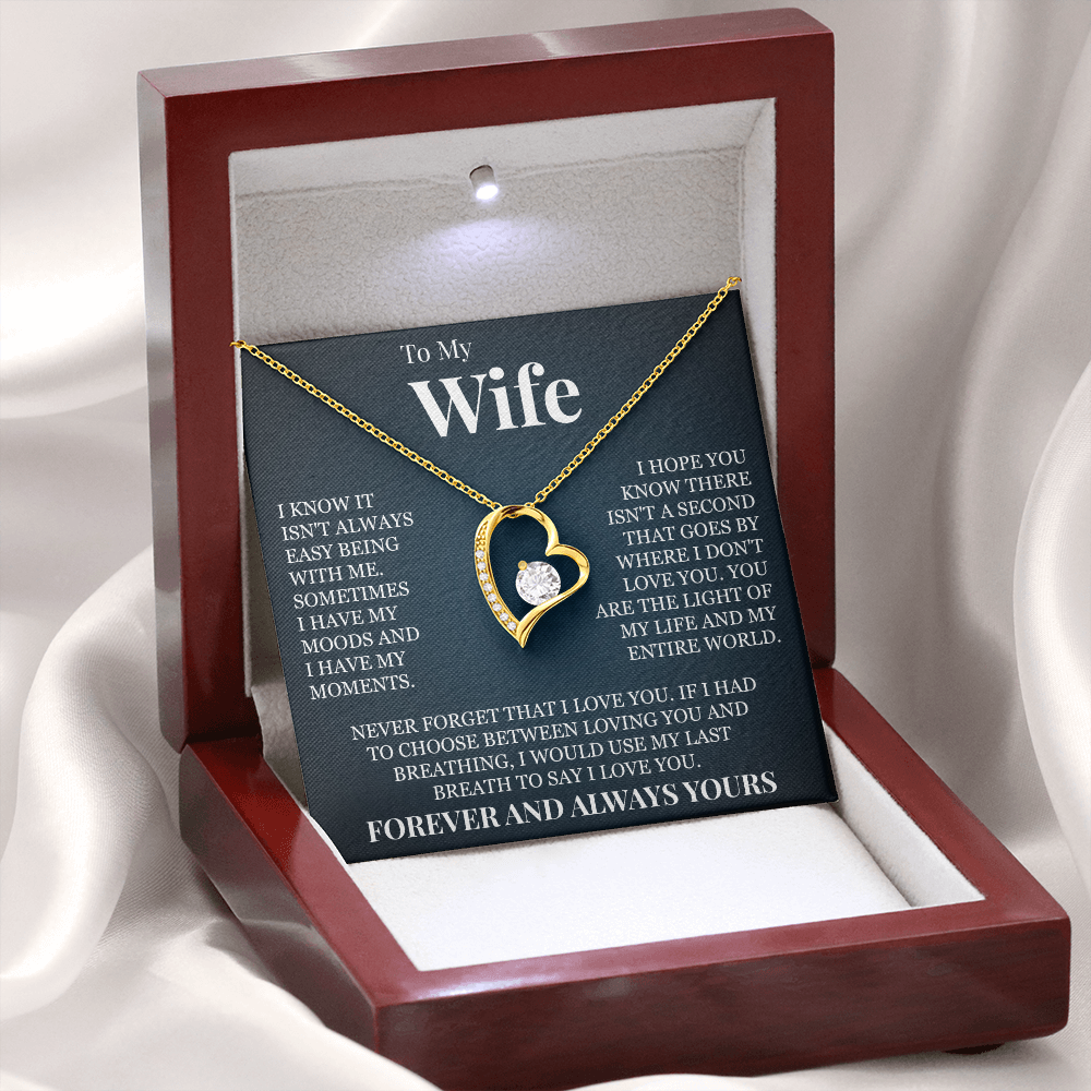 Forever Love Necklace - To My Wife "Forever and Always Yours"