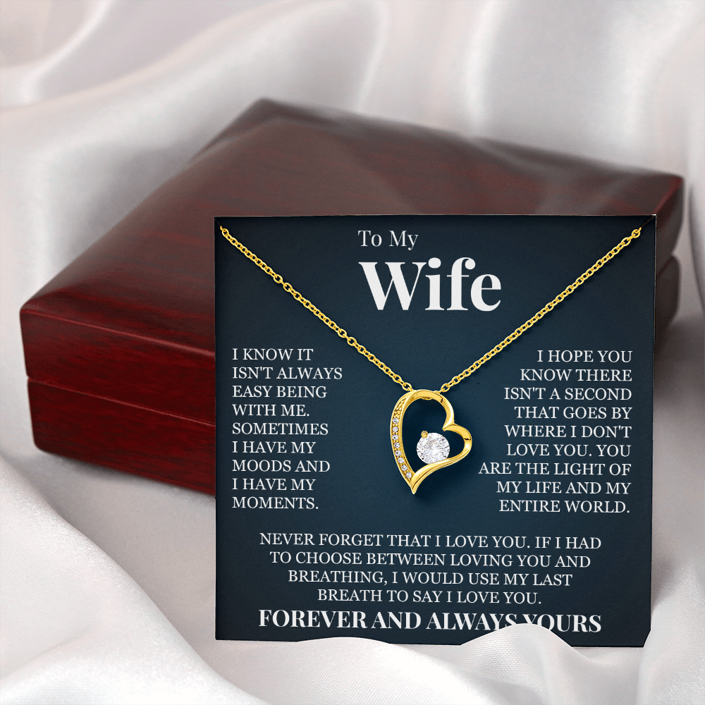 Forever Love Necklace - To My Wife "Forever and Always Yours"
