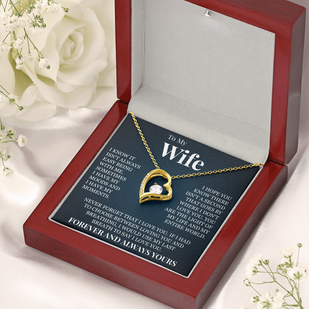 Forever Love Necklace - To My Wife "Forever and Always Yours"