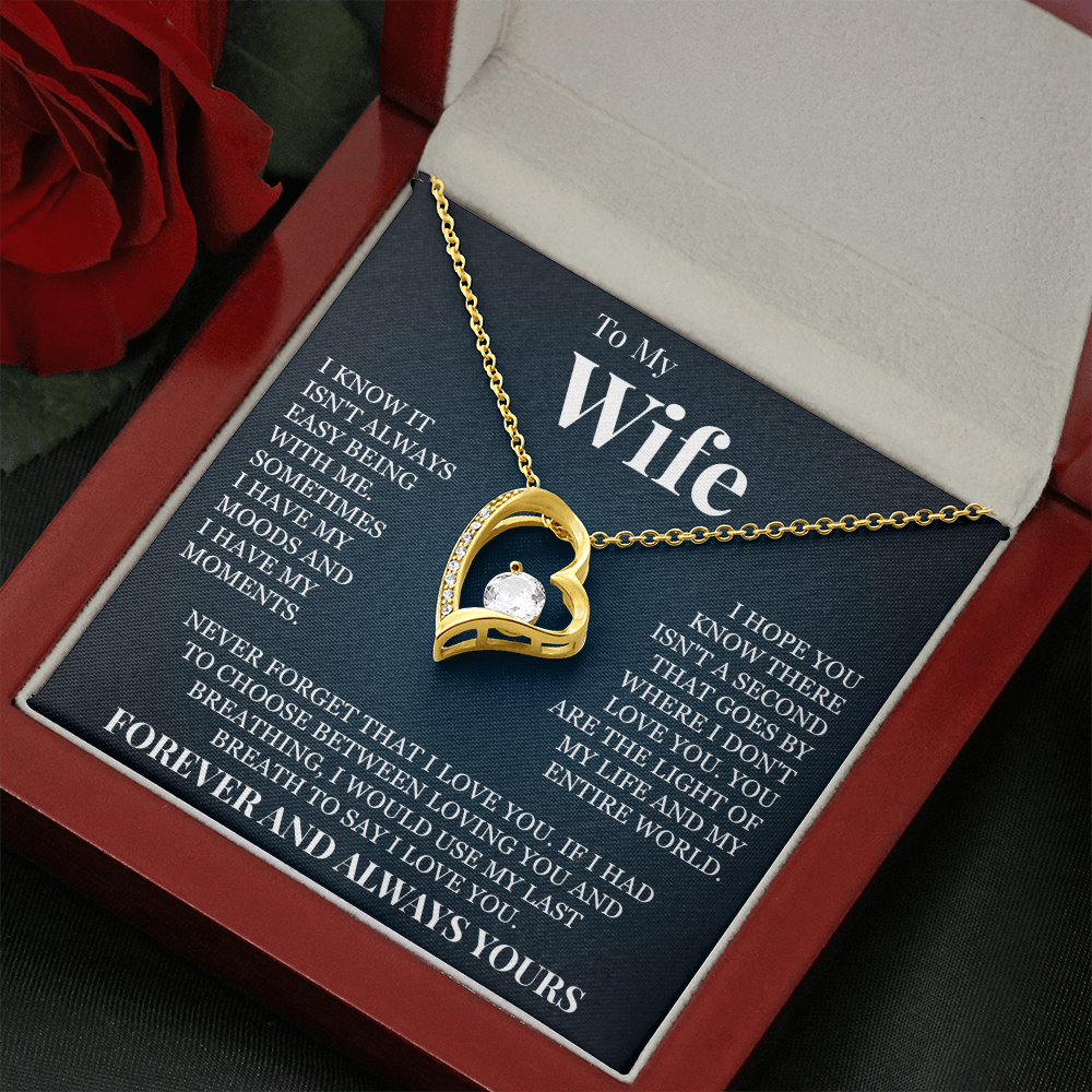 Forever Love Necklace - To My Wife "Forever and Always Yours"