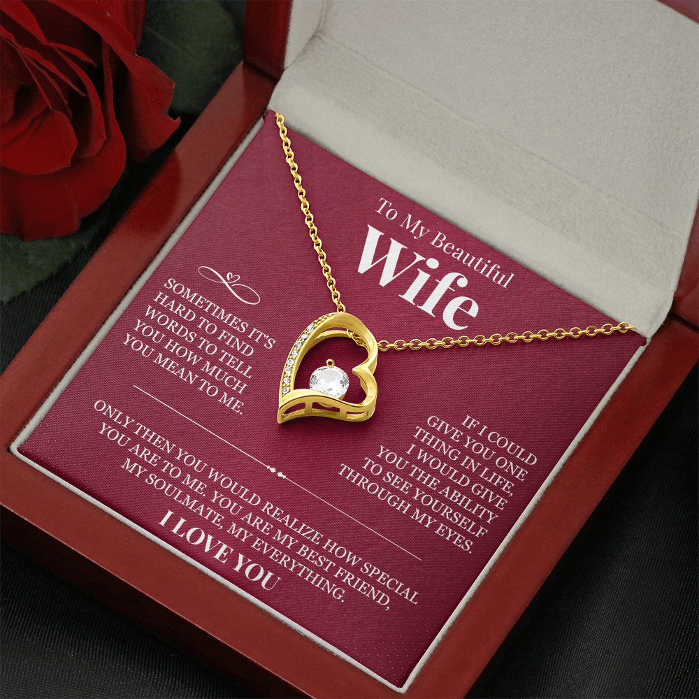 Forever Love Necklace - To My Beautiful Wife "You Are My Best Friend"