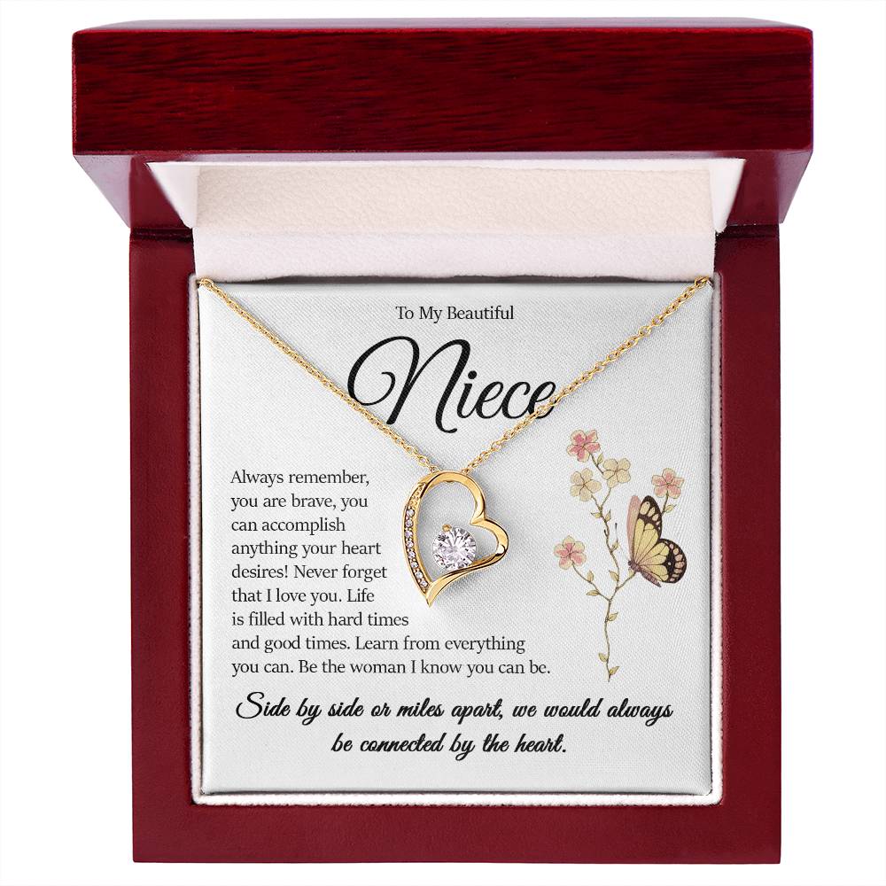 Forever Heart Necklace, Niece Gift