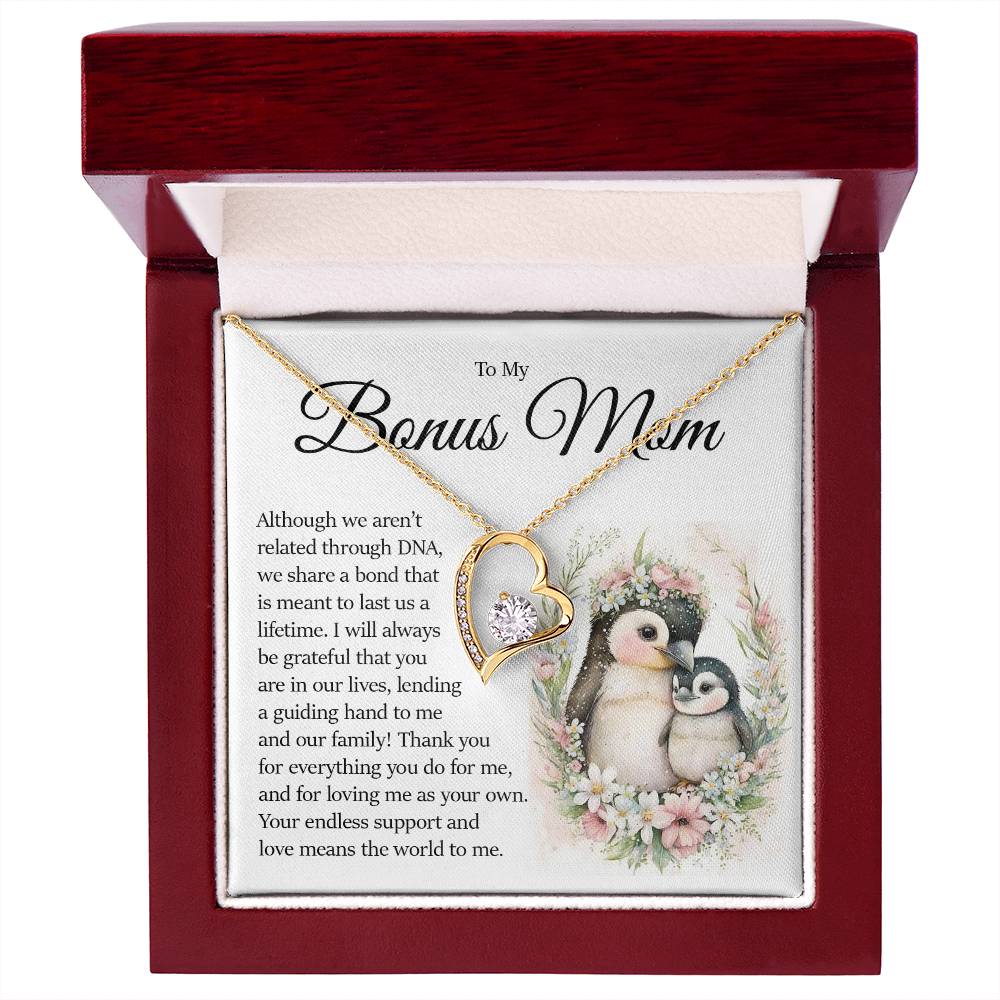 To My Bonus Mom, Forever Love Necklace
