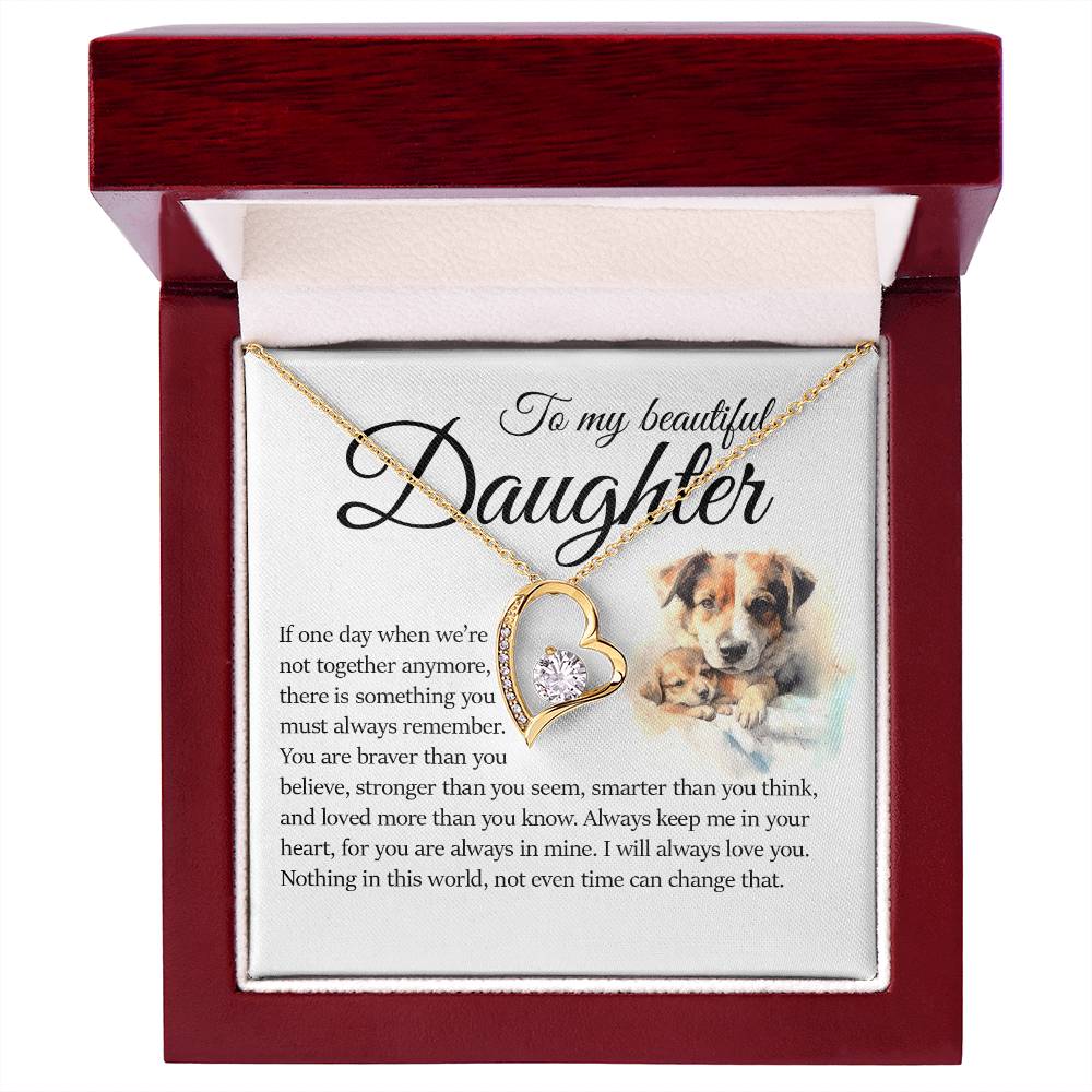 Forever Heart Necklace, Daughter Gift