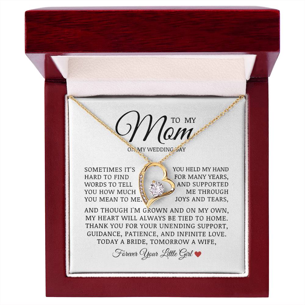 To My Mom On My Wedding Day, Forever Love Necklace