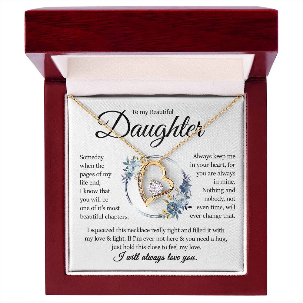 Forever Heart Necklace, Daughter Gift