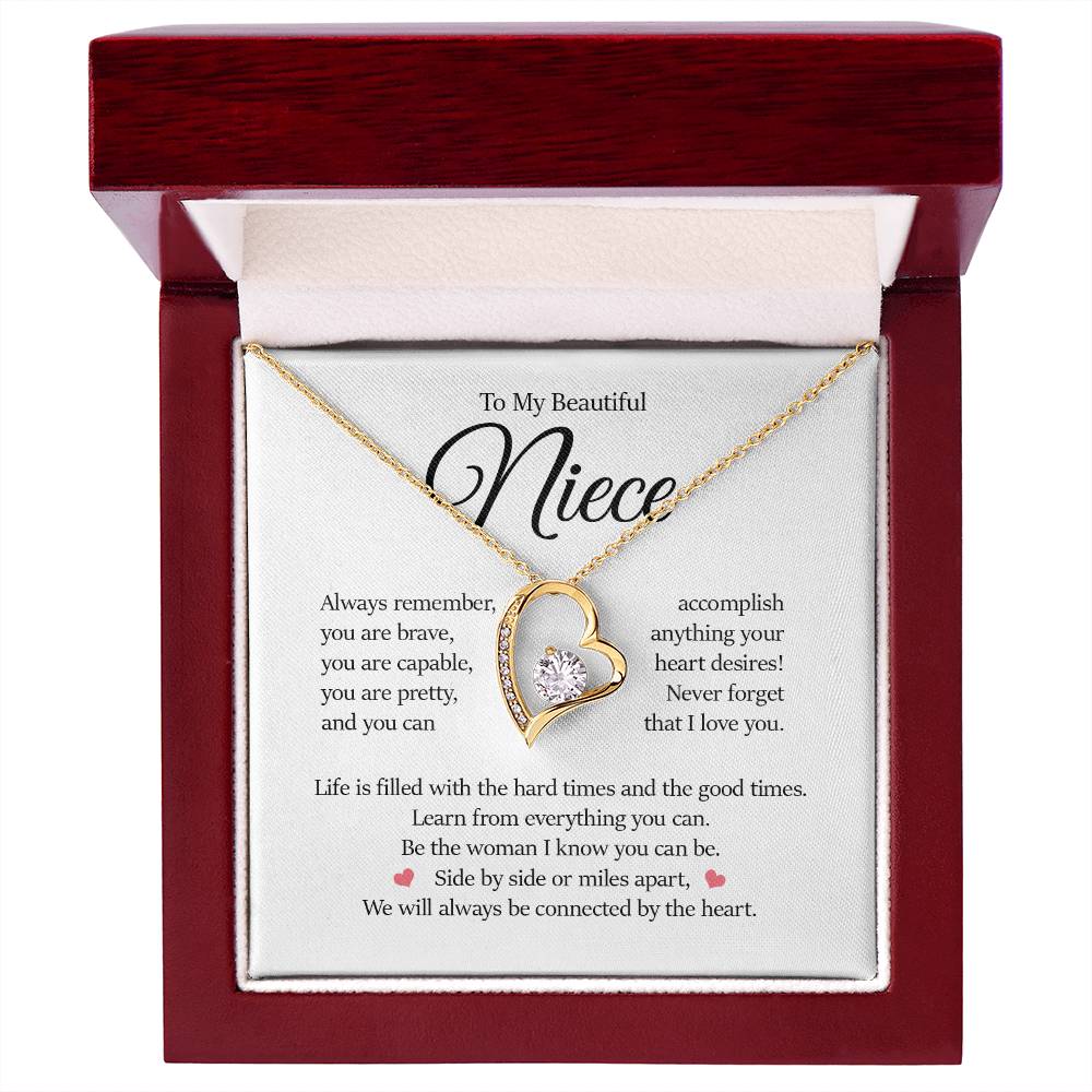 Forever Heart Necklace, Niece Gift