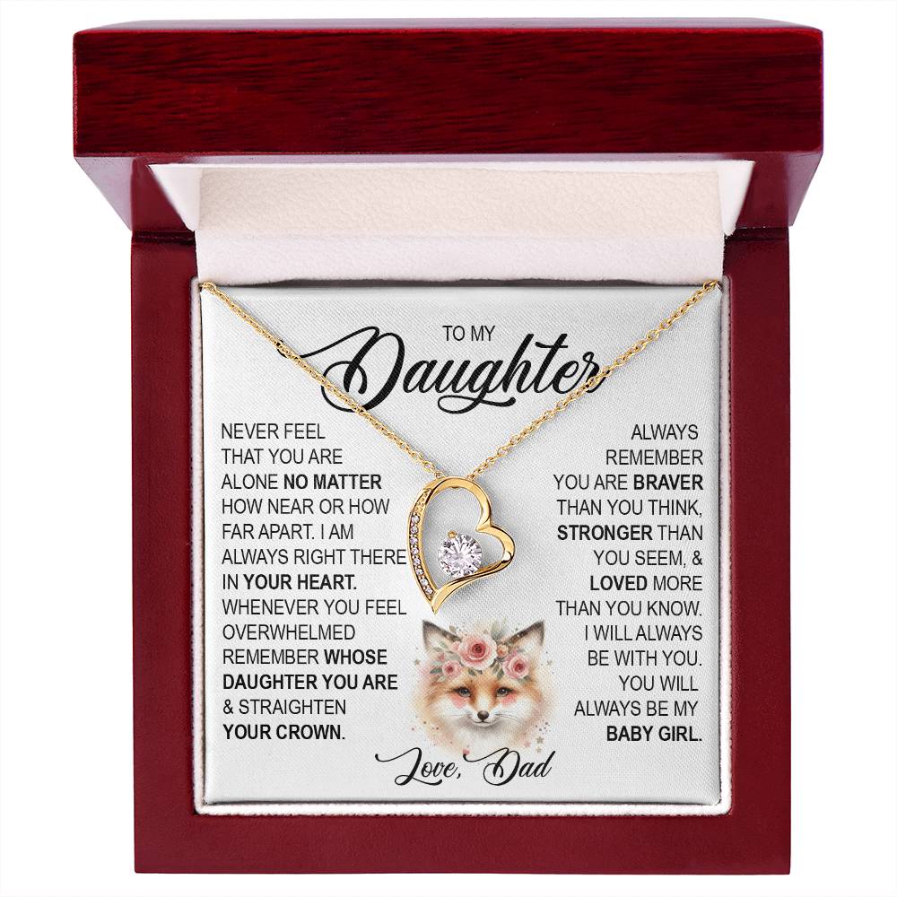 Forever Heart Necklace, Daughter Gift