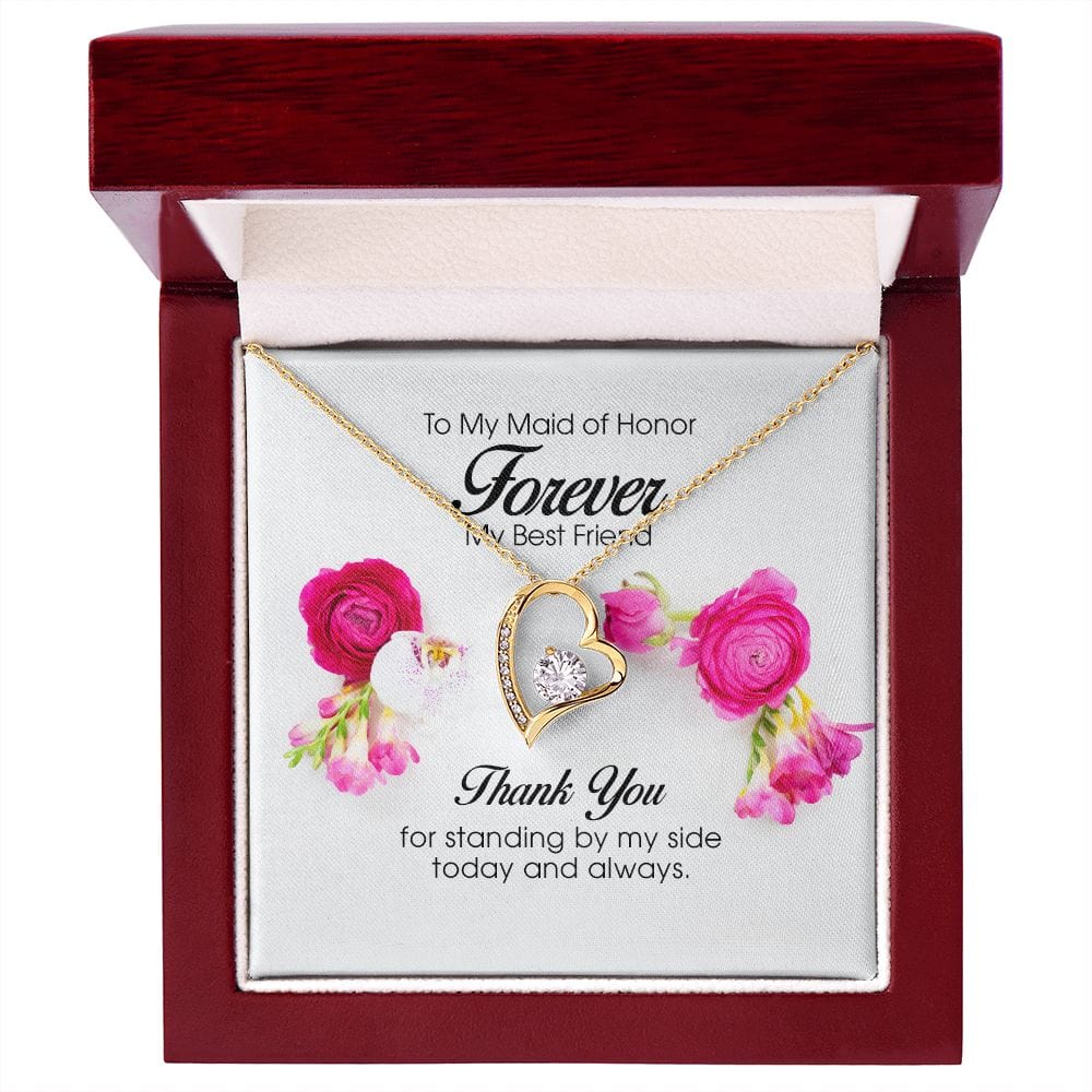 To My Maid of Honor, Forever Heart Necklace
