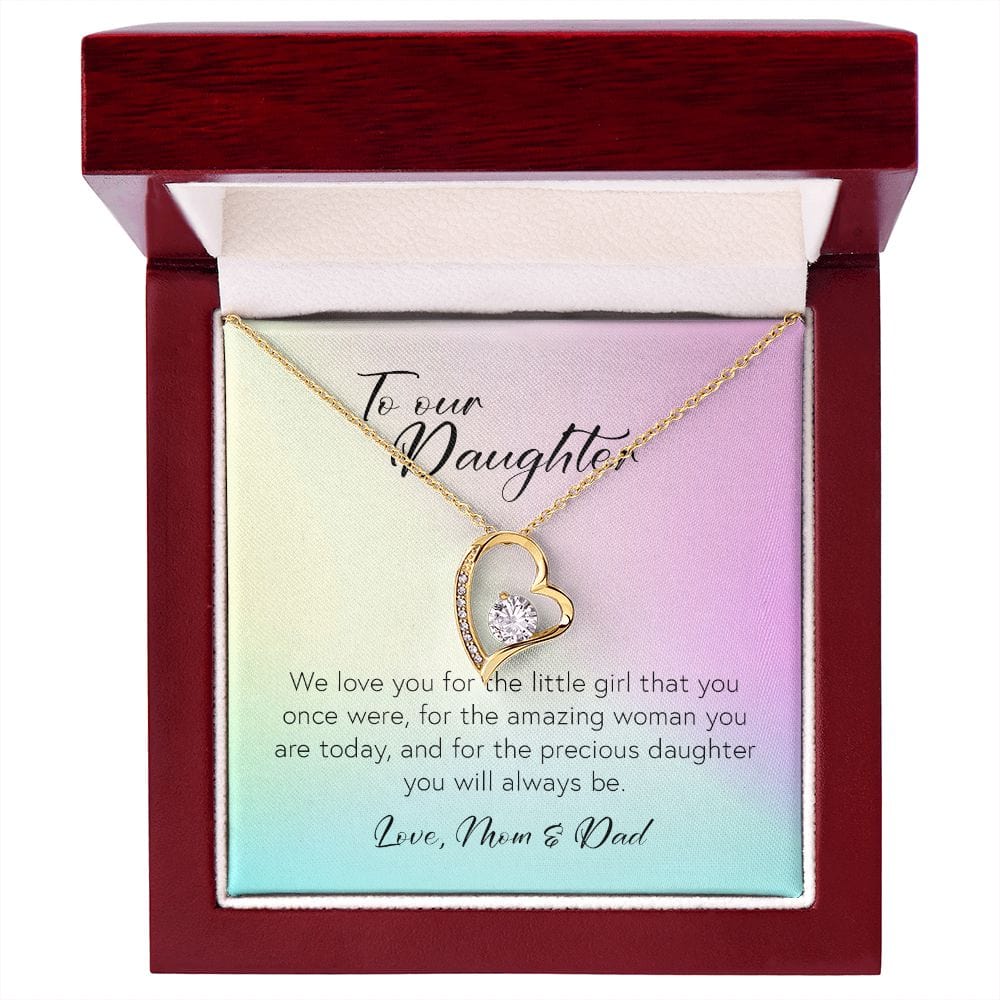 To Our Daughter, Forever Heart Necklace
